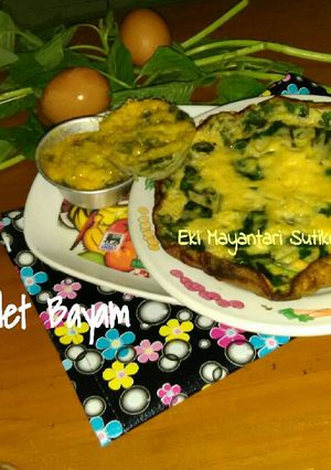 Foto resep Omelet Bayam Panggang (Oven dan Teflon)