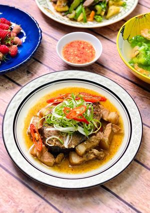 Hình của món Cá Ngừ Kho Thịt.