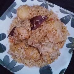 A picture of Chicken pulav.