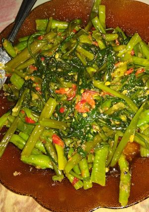 Foto resep Tumis kacang panjang dan kangkung