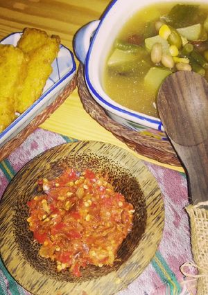 Foto resep Sayur Asem, Tempe tepung dan Sambel terasi mentah