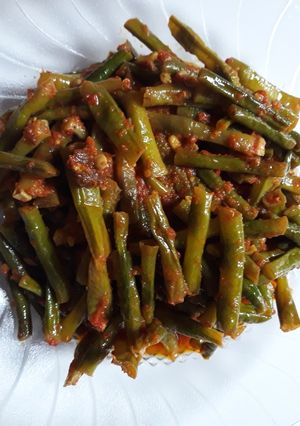Foto resep Tumis asam pedas kacang panjang