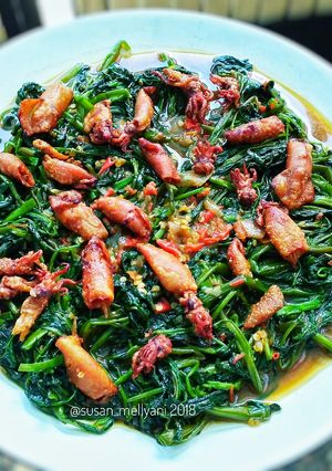 Foto resep Cah kangkung cumi asin
