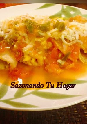 Una foto de Enchiladitas de huevo a mi estilo💖
