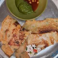 A picture of Moong dal chilla.