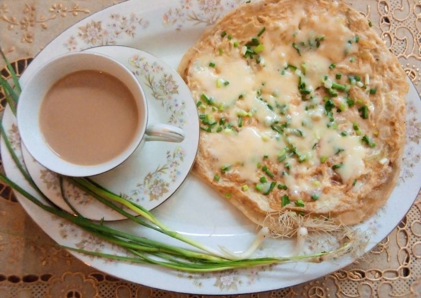Hary lehsan ka cheese Anda paratha