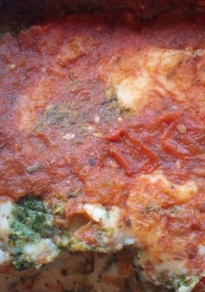 Una foto de Pastel de Canelones de Espinaca Deconstruidos