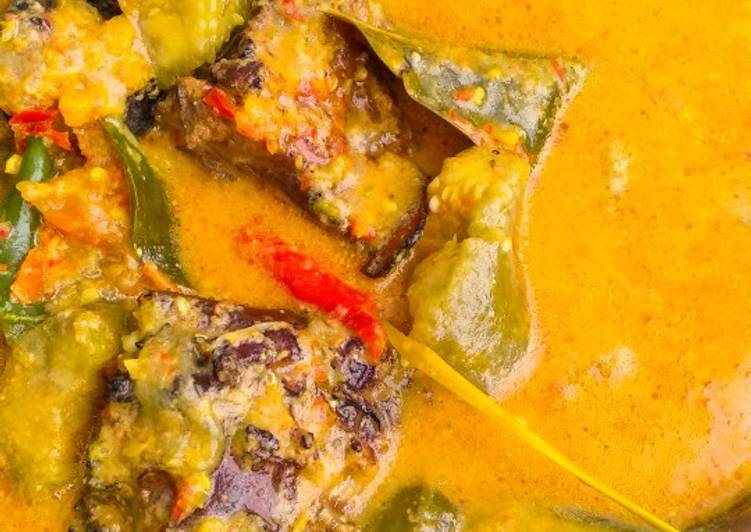 Resep Terong Santan Ikan Asap Resep Kotok Iwak Pe (Ikan