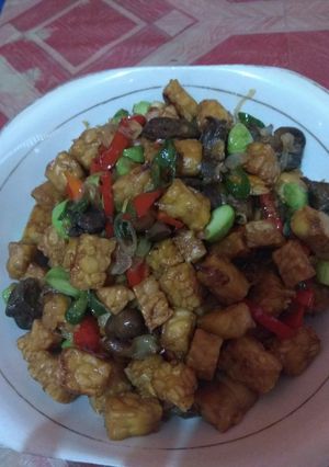 Foto resep Oseng Hati Ayam Tempe Pete