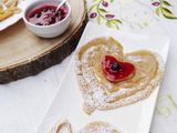 Corazones con base de crepes