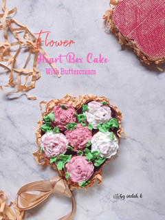 Foto resep Flower Heart Box With Buttercream