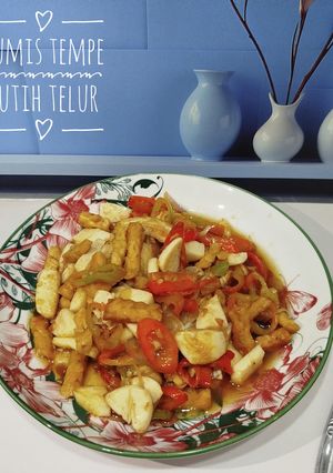 Foto resep Tumis Tempe Putih Telur