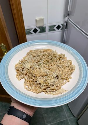 Una foto de Pasta cremosa al limón