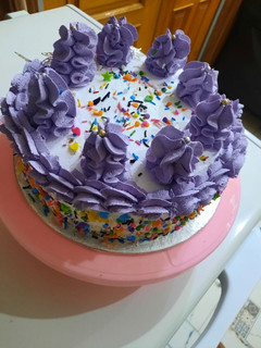 A picture of Colourful cream cake.