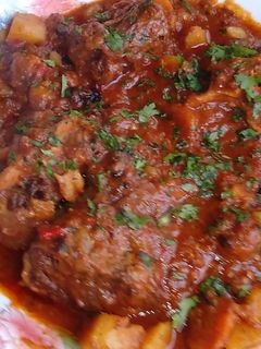 Una foto de Rabo de res en salsa
