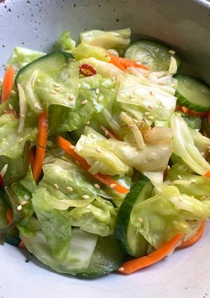A picture of Asazuke (Japanese Quick Pickled Vegetables).