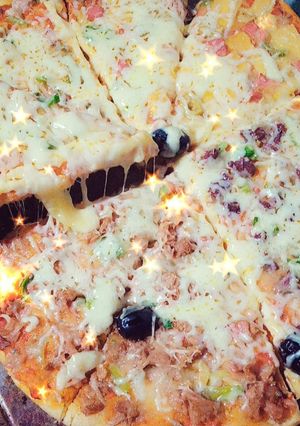صورة لوصفة بيتزا 🍕🍕🍕🍕