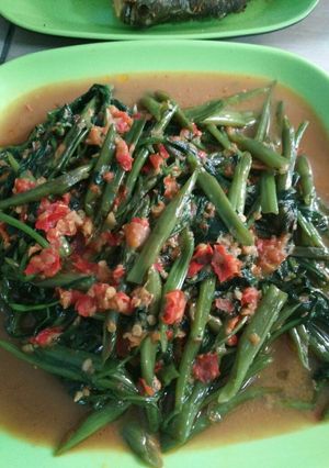 Foto resep Cah kangkung pedas
