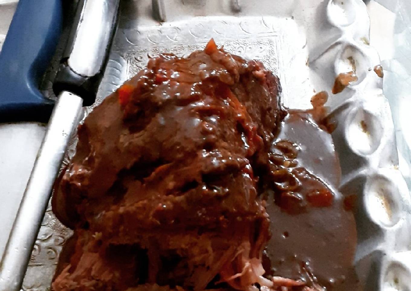 Roast beef with brown sauce