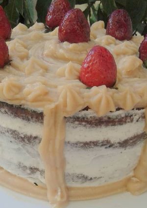 Una foto de Torta de chocolate y crema