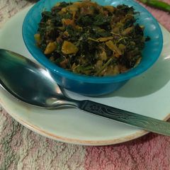 A picture of Chaulai ki sabzi.