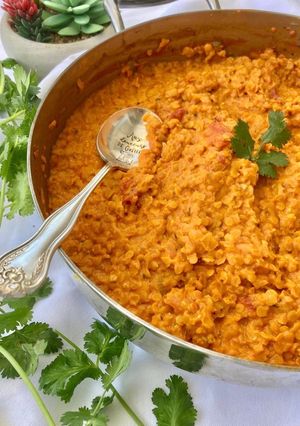 Une photo de Dhal de lentilles corail