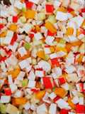 Ensalada de surimi fresca y deliciosa