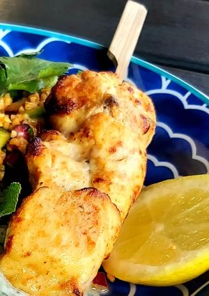 Une photo de Brochettes de poulet aux épices de kebab