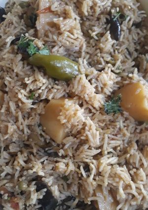 A picture of Begaan pollaow 🍆🍆 #cookpadapp.