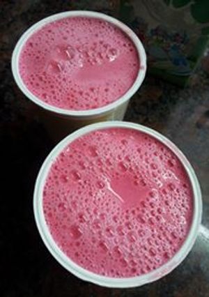 Una foto de Gelatina hecha con leche