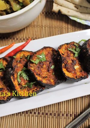 A picture of Grilled Chilli Garlic Eggplants.