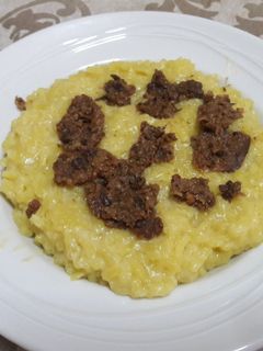 Una foto de 🇮🇹"Pasta carbonara" sin gluten vegana 🍝