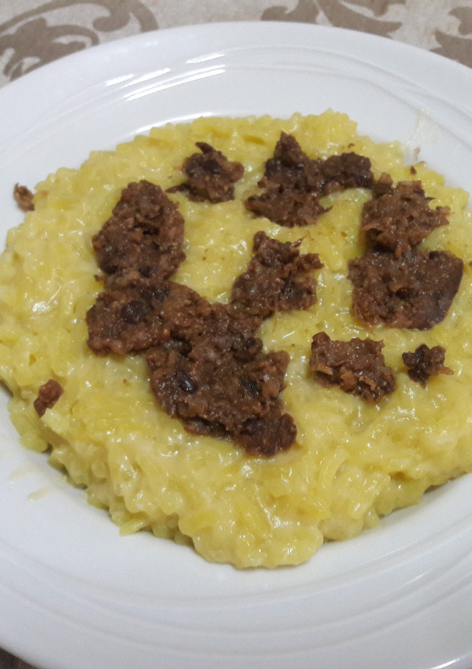 Una foto de 🇮🇹"Pasta carbonara" sin gluten vegana 🍝