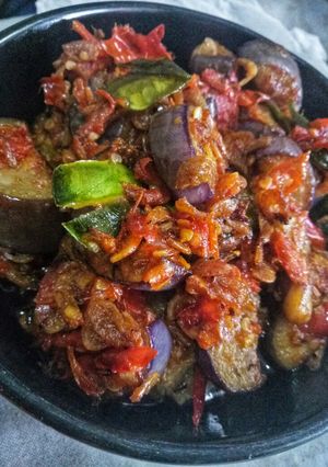 Foto resep Balado terong rebon