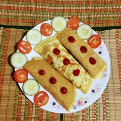 A picture of Egg Mushroom Wrap.