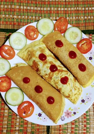 A picture of Egg Mushroom Wrap.