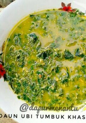 Foto resep Daun Ubi Tumbuk Khas Medan No MSG #indonesiamemasak