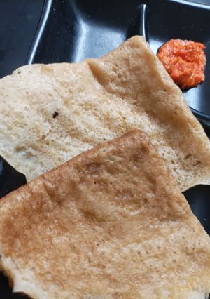 A picture of Zero oil bread flour pancake.