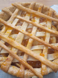 Una foto de Tarta de manzana con masa hojaldre