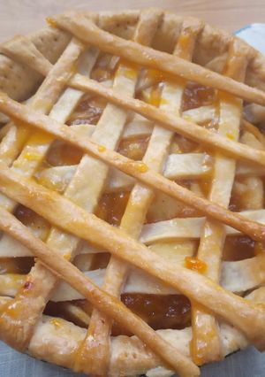 Una foto de Tarta de manzana con masa hojaldre