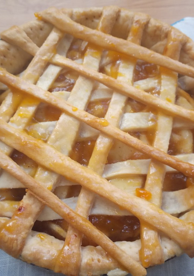Una foto de Tarta de manzana con masa hojaldre