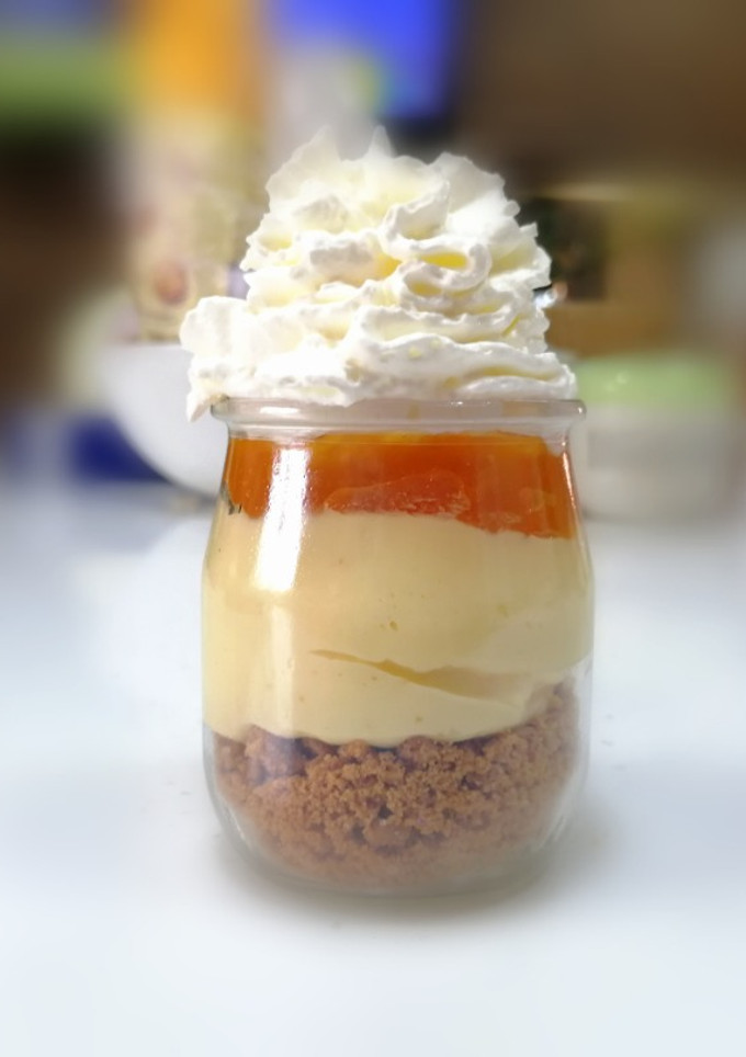 Una foto de Tarta de queso en vaso