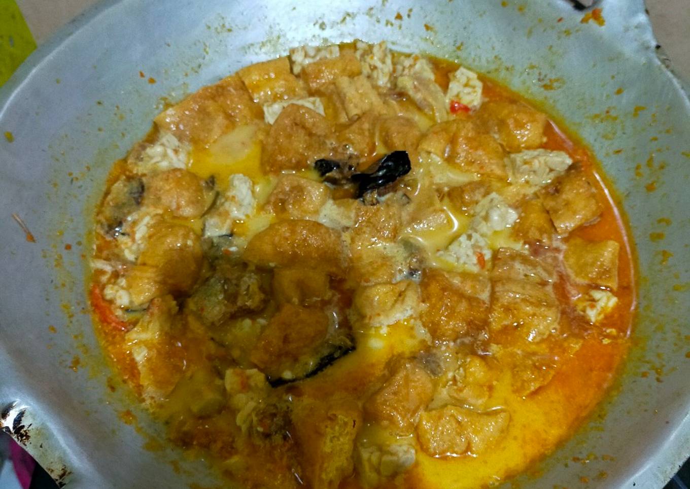 Jangan pedes ikan asin santan