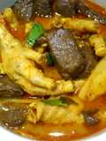Spicy Red Curry Chicken Feet with Pickled Bamboo Shoots