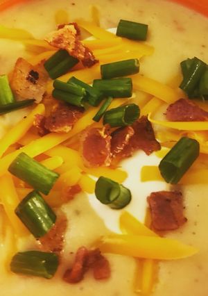 A picture of Loaded Potato Soup.