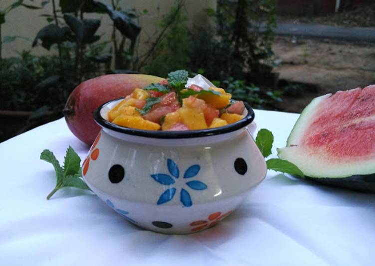 Easiest Way to Prepare Delicious Mangoand watermelon salad