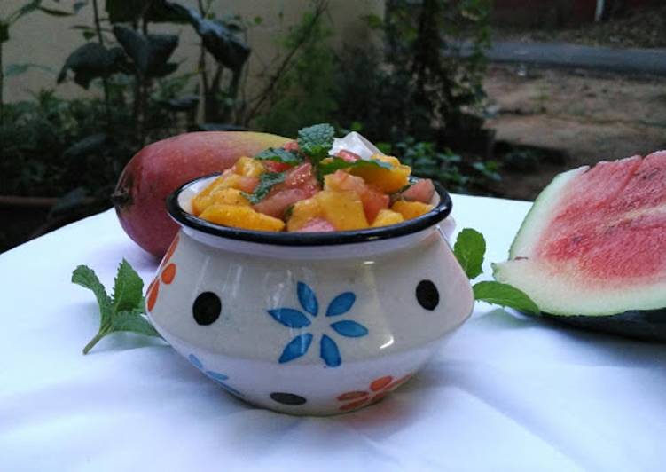 Simple Way to Make Perfect Mangoand watermelon salad