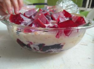 Una foto de Postre multicolores