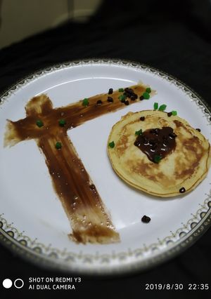 A picture of Banana cheese stuffed pancake.