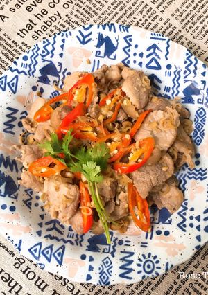 Hình của món Thịt Heo Mọi Xào Sả Ớt.